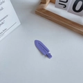 Elegante molletta per capelli a becco d'anatra viola opaca con scritta minimalista - 1# Molletta senza tracce