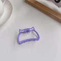Pinza per capelli lilla opaca con orecchie di gatto e denti incrociati per styling - 2# Stile orecchie di gatto
