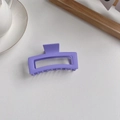 Matte lavender purple rectangular shark hair claw clip for women's daily hair styling - 6# Square Style