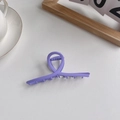 Elegant purple matte claw clip with sleek crossed ribbon design for secure hairstyling - 9# Crossed Style