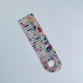 Artistieke acetaat haarkam met brede tanden en kleurrijk marmeren bloemmotief - Acetaat 15cm*4cm / Patroon (6#)