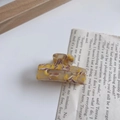 Elegant rectangular yellow acetate tortoise shell hair claw clip for women stylish hold - Yellow Tortoiseshell Texture / 7# Yellow