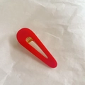 Pinza para el pelo roja vibrante en forma de gota de acetato con diseño hueco - Rojo