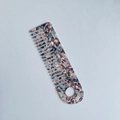 Acetate wide-tooth comb with pink and black marble pattern featuring an ergonomic handle - Acetate 15cm*4cm / Marble Pattern (1#)