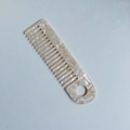 Elegant cream white marble acetate hair comb with wide-tooth design and hanging hole - Acetate 15cm*4cm / Beige (4#)