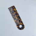 Fashionable tortoise shell cellulose acetate wide tooth comb with hanging hole - Acetate 15cm*4cm / Leopard (8#)