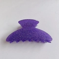 Eleganter lila glitzer haarklammer mit schimmerndem harz-finish für frauen - 9cm / Lila