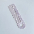 Lilac marble acetate wide-tooth comb with anti-static finish and hanging hole - Acetate 15cm*4cm / White (15#)
