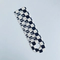 Chic black and white checkerboard acetate hair comb with wide teeth and a hanging hole - Acetate 15cm*4cm / Black and White Grid (13#)