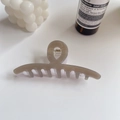 Minimalistische französische cremefarbene und taupefarbene große Acetat-Haarklammer - 11.5cm*4.3cm / Grau