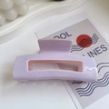Grote rechthoekige haarklem van acetaat in lila met contrasterende roze binnenkant - Groot Rechthoekig-10cm*4.5cm