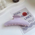 Stijlvolle lichtpaarse en roze matte acetaat haarklem voor een elegante styling - Gebogen-9.5cm*3.5cm