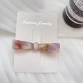 Elegante fermaglio per capelli in acetato marmorizzato viola e giallo su carta - Viola Floreale