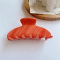 Grote oranje haarclip van acetaat met vintage geborstelde textuur voor dik haar - 3# Diagonaal Rood