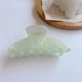 Minimalist mint green acetate hair claw clip with a pearlescent finish for women - 8# Jelly Green