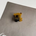 Mini brown tortoise shell acetate bear hair claw clip with golden handmade logo - 2.5cm / Leopard Print