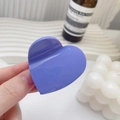 Pinza de pelo en forma de corazón morado brillante de acetato para peinados - Azul