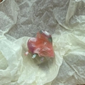 Pink marble heart hair claw clip made of acetate with France Handmade engraving - Multi-color