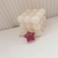 Pinza per capelli a stella rosa glitter con strass rossi per acconciature dolci - Stella Viola