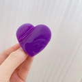 Pince à cheveux brillante en forme de cœur violet foncé pour le coiffage quotidien - Mauve Clair