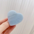 Pince à cheveux coeur bleu clair mat en résine pour femmes et jeunes filles - Bleu lac
