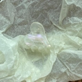 Iridescent heart-shaped acetate hair claw clip with France Handmade lettering - 33# Magic Pearl White Heart Style