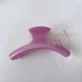 Pinza per capelli Y2K in acetato con sfumatura viola e sottili glitter scintillanti - Arco / 11cm*4.5cm / Rosa