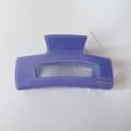 Molla per capelli Y2K in acetato lavanda con glitter argento e scritta France Handmade - Rettangolo / 10 cm * 5 cm / Blu