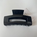 Pince à cheveux Y2K noire avec paillettes étoilées et texture en acétate faite à la main - Rectangle / 10 cm * 5 cm / Noir