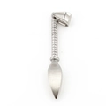 Retro hip-hop style silver stainless steel sword weapon pendant necklace on white background - Silver Single Pendant (No Chain)