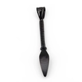 Retro hip hop spear pendant necklace in black stainless steel finish for men and women - Black Single Pendant (No Chain)