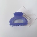 Pince à cheveux Y2K en acétate lavande avec paillettes dorées et texte fait main - Demi-cercle / 5.5cm*4cm / Bleu
