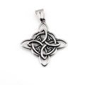 Vintage Keltenknoten Anhänger Halskette aus oxidiertem Edelstahl für Herren - Nur Anhänger (Ohne Kette)