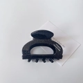 Pince à cheveux chic en acétate noir avec paillettes dorées et lettrage France Handmade - Demi-cercle / 5.5cm*4cm / Noir