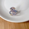 Mini acetate claw clip with purple and yellow marble pattern and France Handmade logo - 8# Floral Purple - 3.2cm*3cm