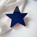 Pinza per capelli a forma di stella con design a contrasto blu scuro e rosa - 8.6cm / Blu Scuro + Rosa