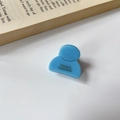 Pinza de pelo de acetato azul claro con inscripción dorada hecha a mano y estilo elegante - 2.8cmx2.4cm / Azul lago