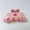 Elegante pinza para el pelo en acetato rosa con forma floral para peinados femeninos - Rosa