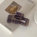 Elegant purple marble acetate square hair claw clip with vintage French style finish - 1# Purple