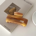 Französische Retro-Stil große quadratische Bernstein-Acetat-Haarklammer für Damen - Bernstein