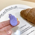 Pince à cheveux en acétate violet avec texture spirale et détail strass brillant - Violet