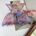 Schmetterling-Haarklammer mit rosa-blauem Farbverlauf und Marmormuster - 3# Irisierendes Violett