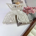 Eleganter Schmetterlings-Haarclip in perlweißem Cremeton mit stilvollem Design - 4# Weiß