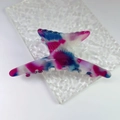 Pink and blue marble texture acetate fishtail hair claw clip for women's styling - Red