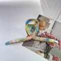 Extra grote haarklem van 13,5 cm met pastelverloop voor dik haar haarstyling - Metaalgroen