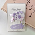 Lindo set de pinzas para el cabello con conejo morado y jeringa para niñas - Estilo Jeringa