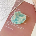 Blue shell hair claw clip with marble texture and rhinestones for elegant styling - 6# Blue Marble