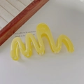 Elegante pinza per capelli ondulata giallo chiaro per capelli folti, design moderno a S - 3# Giallo