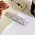 Lavender acetate rectangular hair clip with purple rhinestones for women hair styling - Spring Clips / Gradient Purple