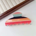 Large gradient hair claw clip in red and orange colors with a glossy finish - Pink Yellow Black (9#)